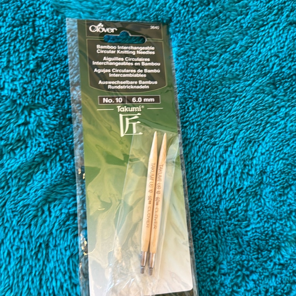 Clover Needlecraft Takumi No.10 Bamboo Interchangeable Circular Knitting Needles